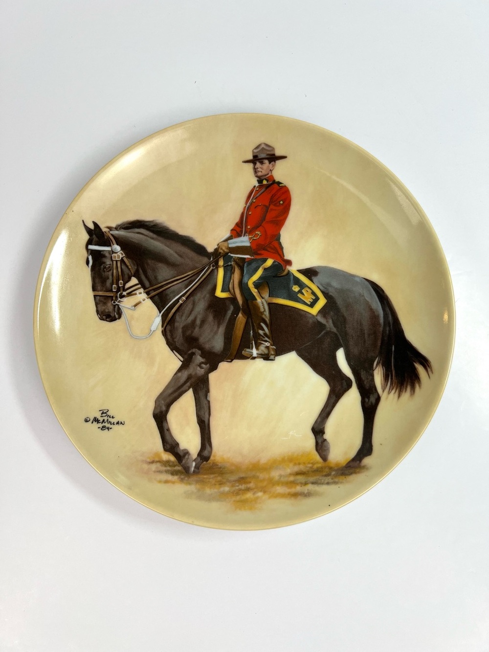 Vintage Kaiser RCMP Collector Plate, 1984, Canadian Artist Bruce MacMillan
